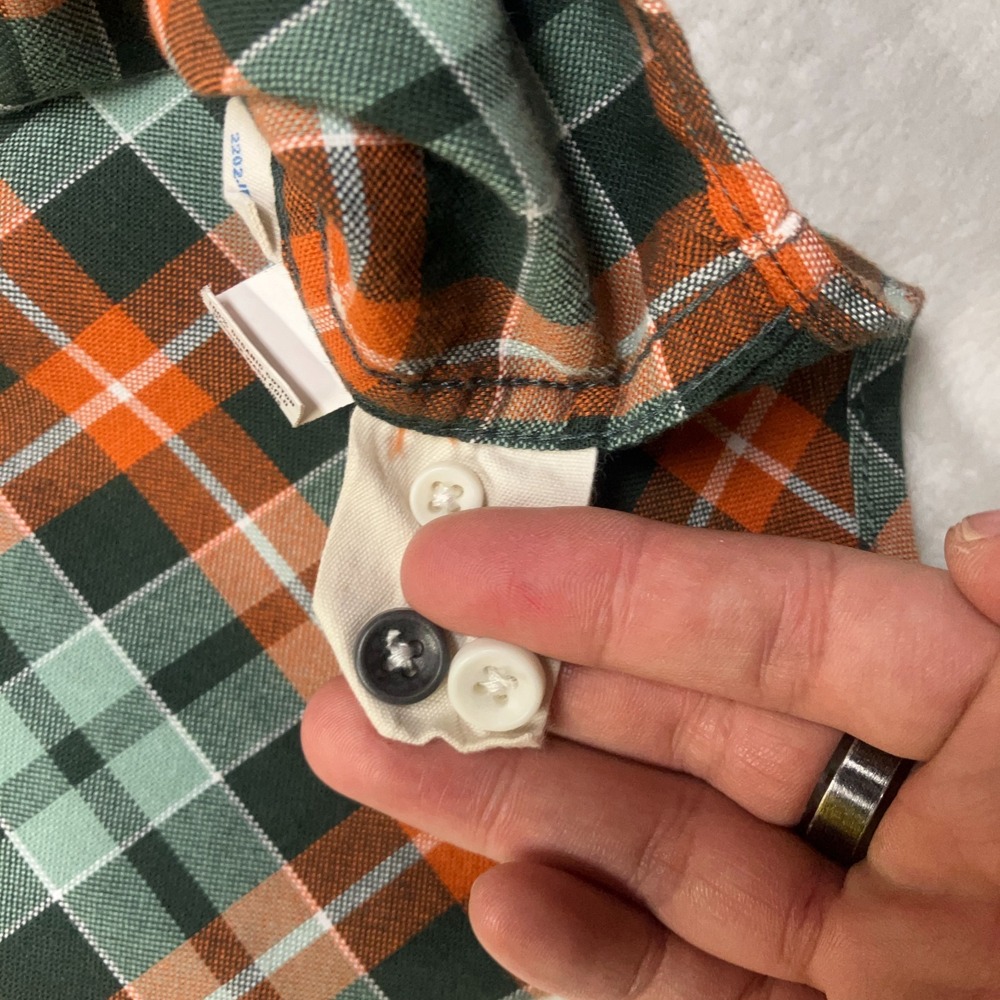 Taylor Stitch The Jack Button Down Rust Plaid Oxford Shirt Mens 40 / M Huckberry - Picture 8 of 8